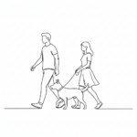 Walking couple